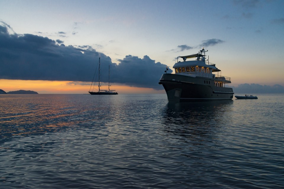 Indian: last light at anchor